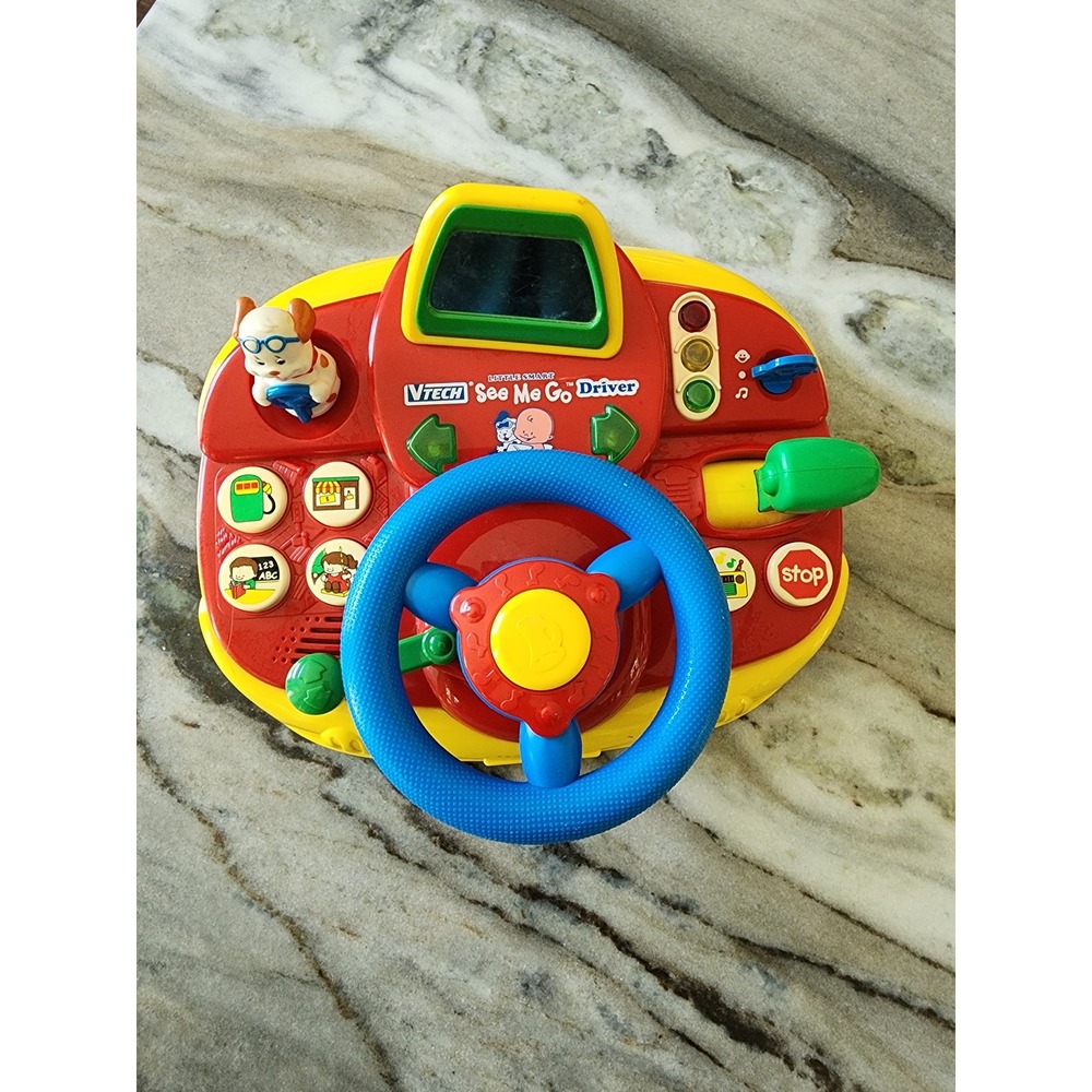 VTech Little Smart See Me Go Driver Interactive Steering Wheel Toy WORKS